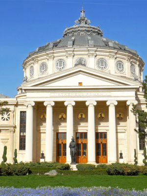 bucharest-romania-april-05-2016-the-romanian-athenaeum-george-enescu-ateneul-roman-opened-in-1888-is-a-concert-hall-in-the-center-of-bucharest-and-a-landmark-of-the-romanian-capital-city_hizczsm7__F0000